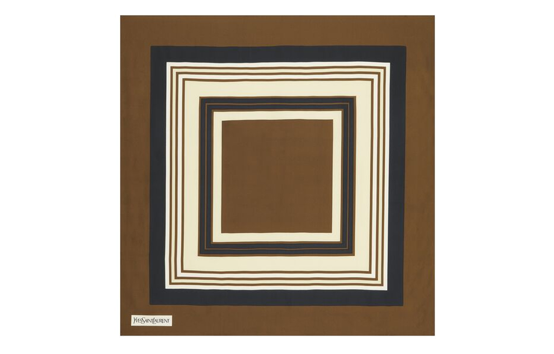 

Логотип Детализированный Квадратный Шарф SAINT LAURENT, мультиколор