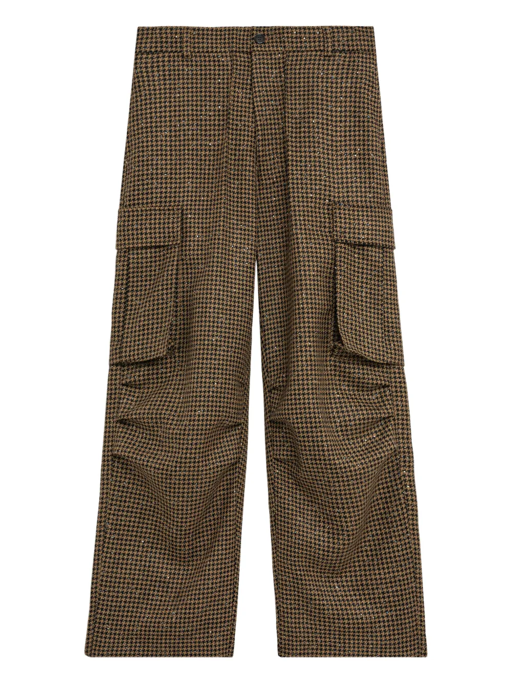 

Брюки карго в ломаную клетку A Paper Kid, коричневый