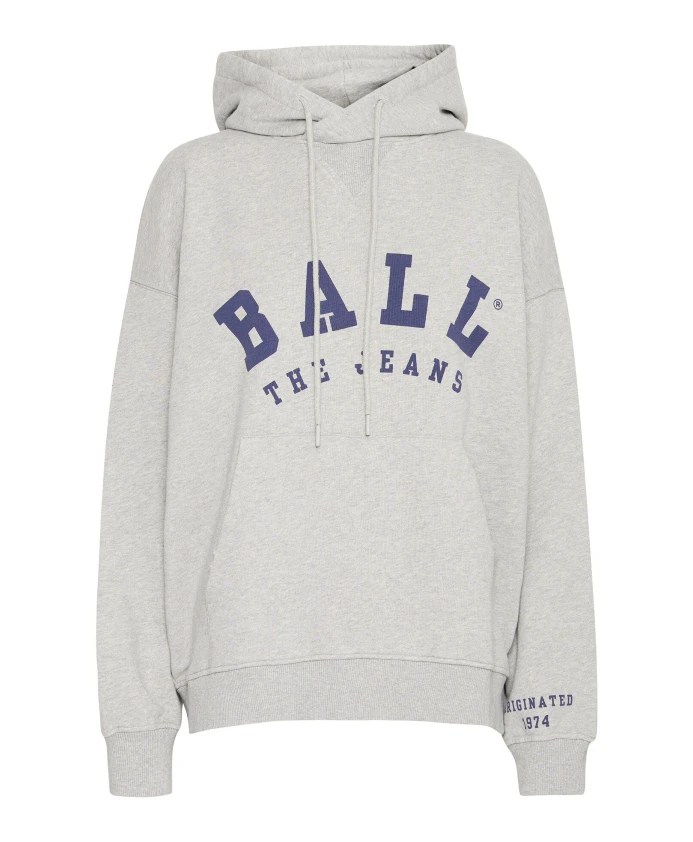 

Худи серого меланжевого цвета с интересным принтом. Ball, серый