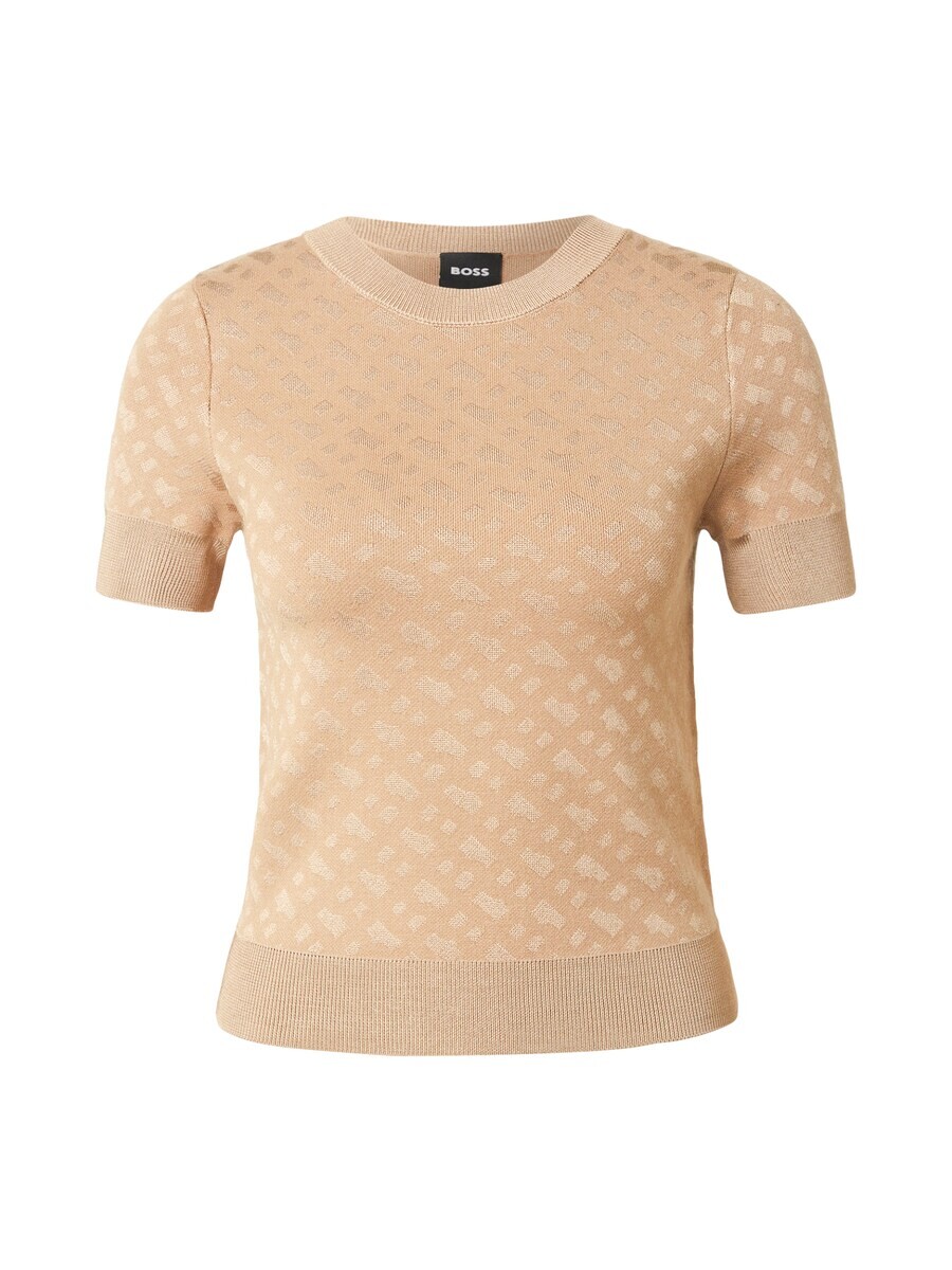 

Тонкий вязаный свитер BOSS Sweater Forkena, цвет beige/kitt