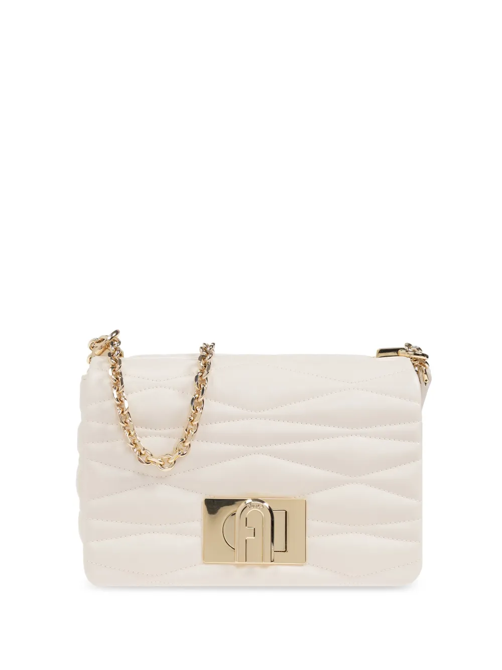 

Стеганая сумка через плечо Furla, белый
