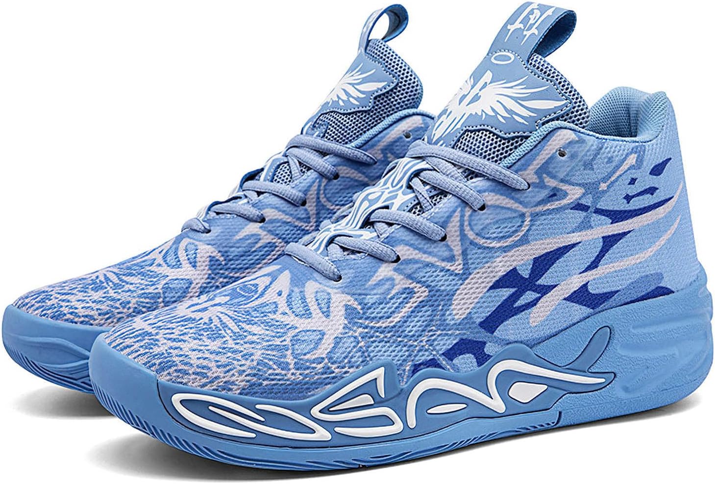 

Высокие баскетбольные кроссовки Exusiai Mens, модные, дышащие, с нескользящей подошвой, для улицы, с удобной амортизацией, спортивные, синий