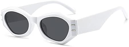 

Солнцезащитные очки Polygon для женщин, винтажные, неправильной формы, желейного цвета, мужские, в маленькой оправе, с защитой от УФ-излучения UV400 MTZJH, White Black