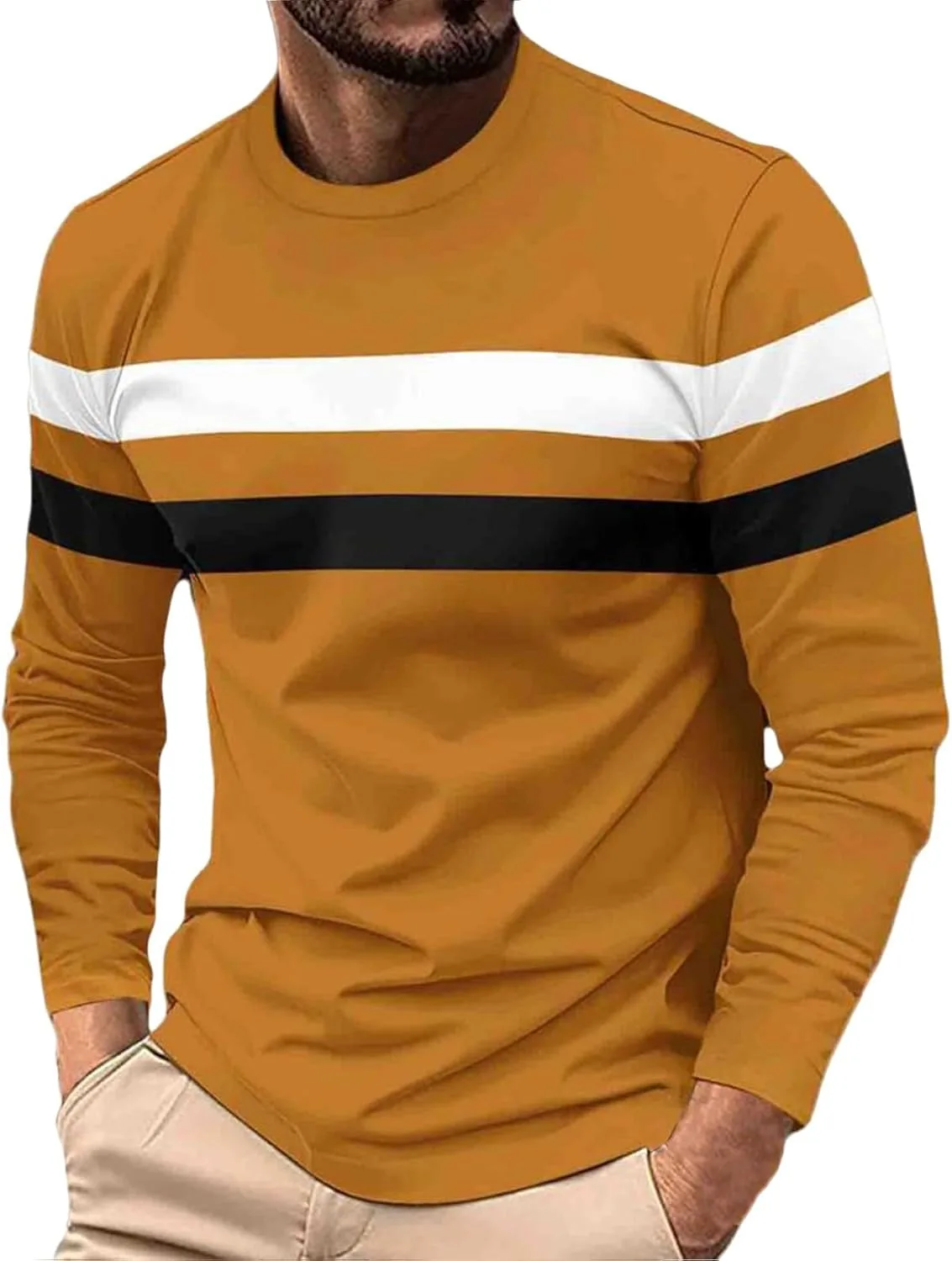 

Мужская футболка с длинным рукавом Color Block Crew Neck YSERB