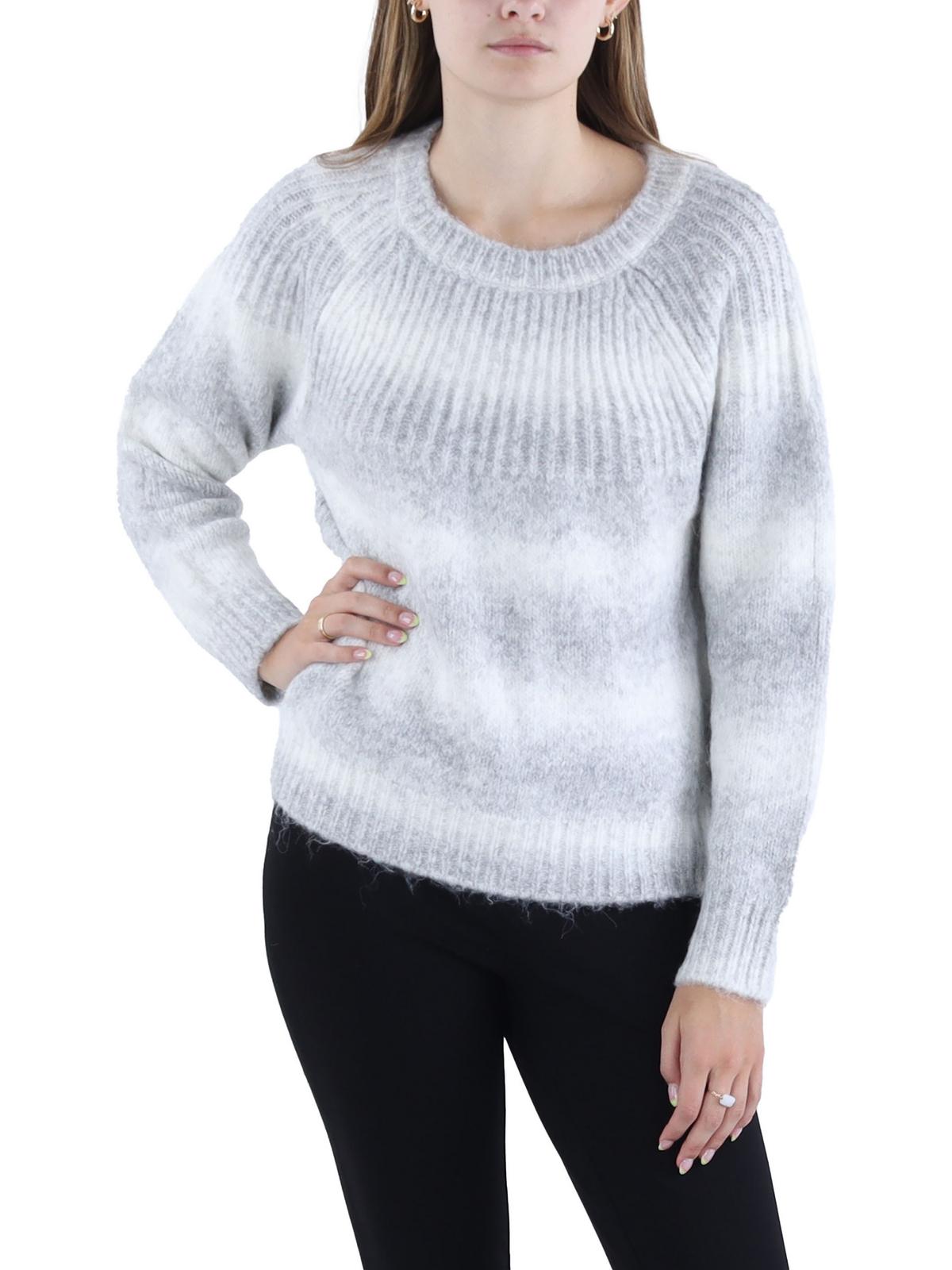 

Женский полосатый свитер с круглым вырезом DKNY, цвет flint heather multi