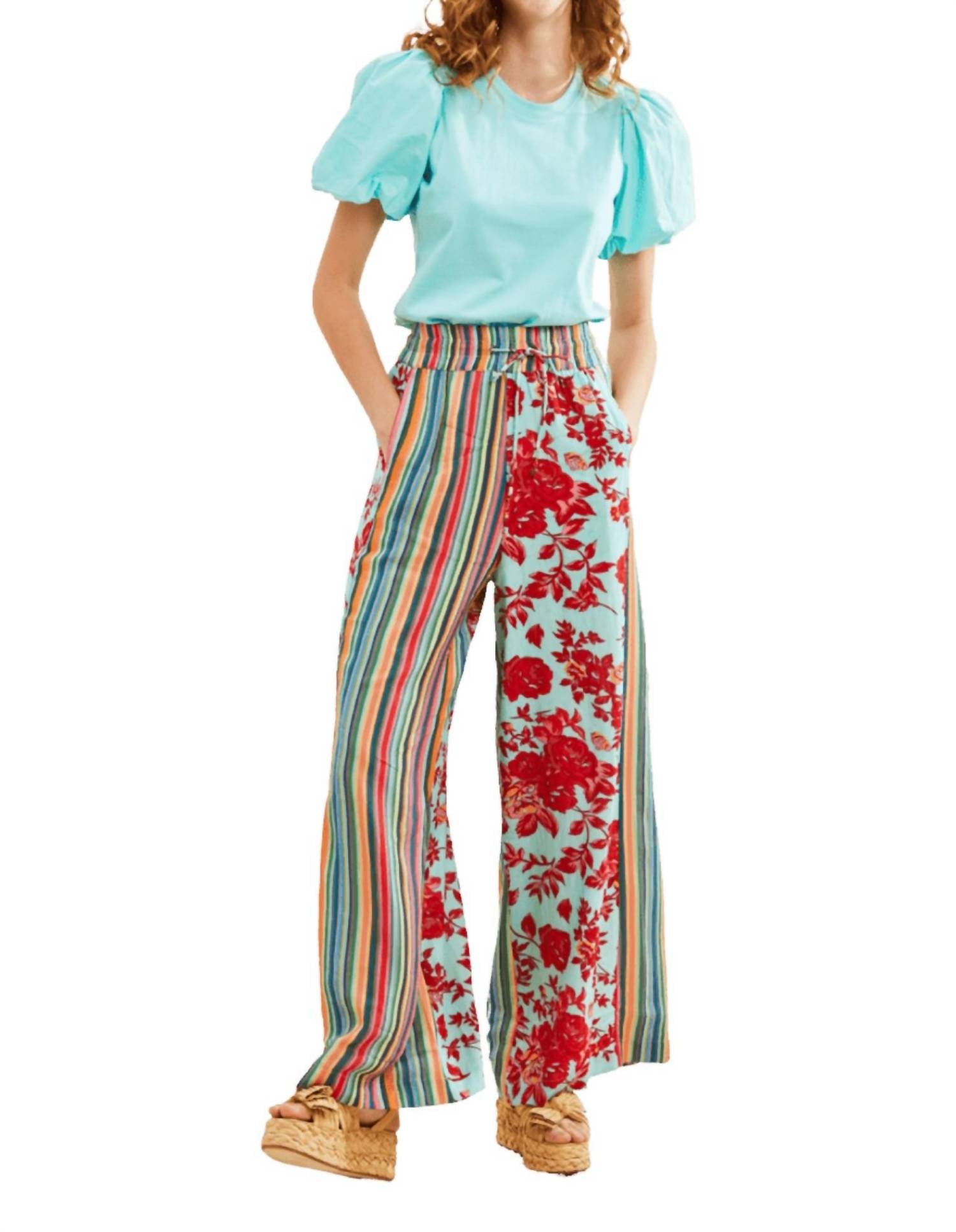 

Брюки Carly с принтом Winona Stripe LOVE THE LABEL, цвет winona stripe print