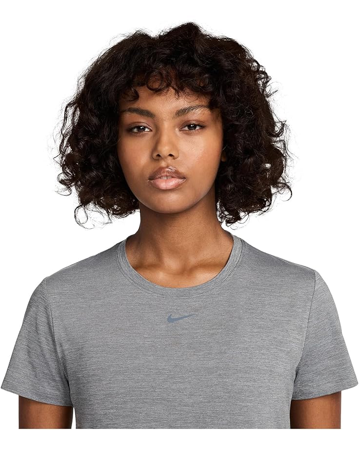 Топ Nike One Classic Dri-fit Short-sleeve Top, цвет Smoke Grey/Heather — фото 3