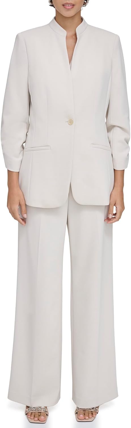 

Женский пиджак Calvin Klein с застежкой на одну пуговицу для работы, Stoney Beige