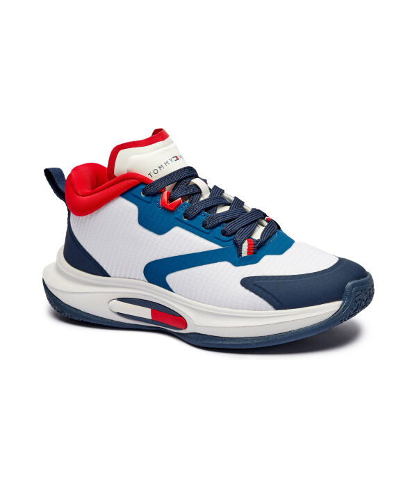 

Кроссовки детские Tommy Hilfiger спортивные комбинированные, белый/синий
