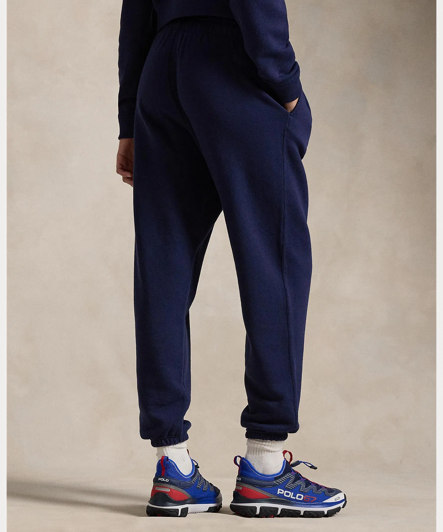 Женские спортивные брюки POLO RALPH LAUREN из хлопка, тёмно-синие — фото 4