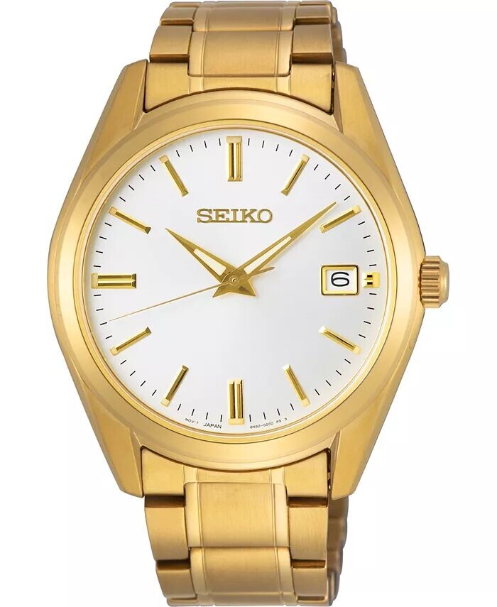 

Мужские часы Essentials с золотистым браслетом из нержавеющей стали, 40,2 мм Seiko