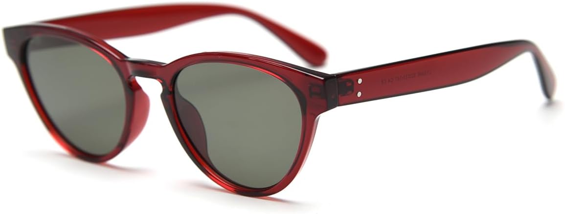 

Солнцезащитные очки в корейском стиле «кошачий глаз» для женщин, легкие, с защитой от УФ-излучения Tr90, поляризованные, для мужчин, в стиле ретро weiyuchen, Red With Green