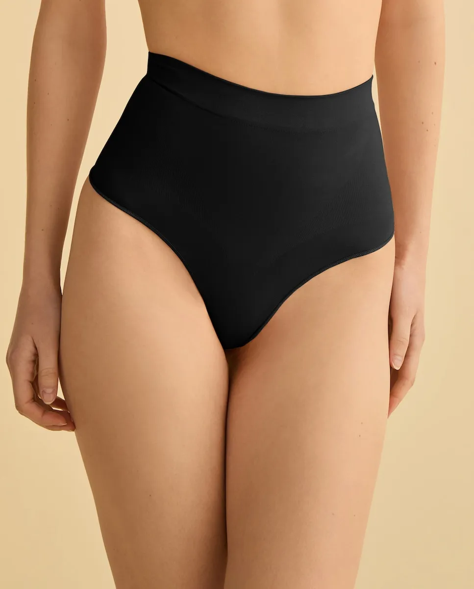 

Женские формирующие бесшовные трусики-стринги Énfasis, черный