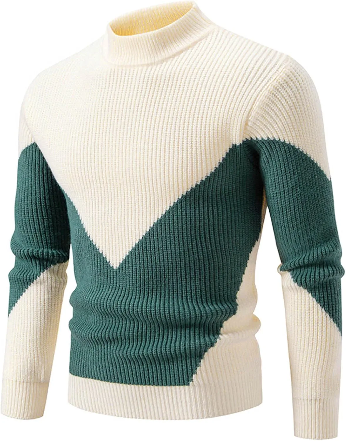 

Мужской свитер с цветными блоками и аппликациями, легкий и мягкий, вязаный