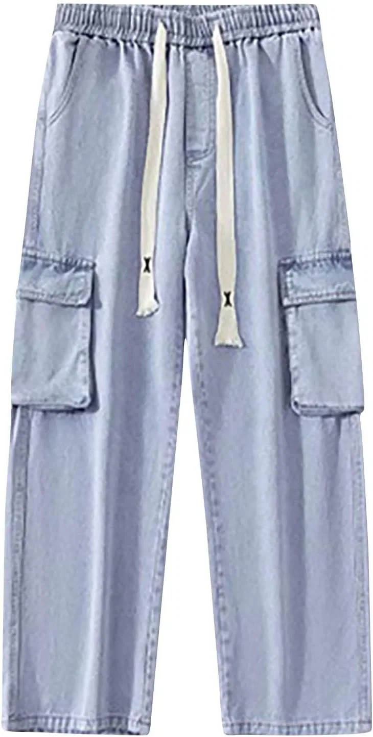 Джинсы карго мужские, Light Blue — фото 3