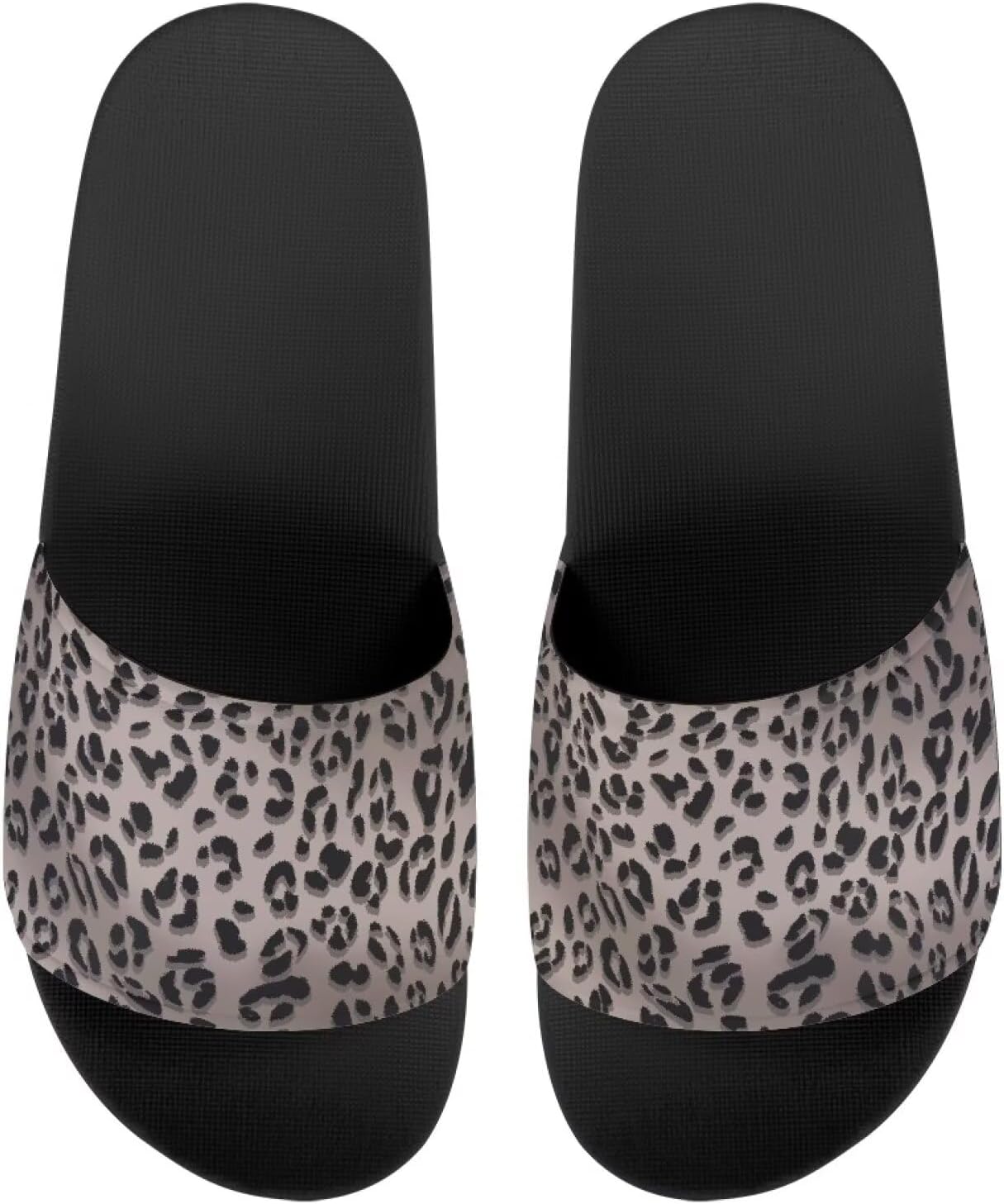 

Сандалии EVA с одной полосой, с рисунком подсолнухов, с мягкой подошвой, открытым носком, противоскользящие, на плоской подошве для женщин и мужчин Drnuikhe, Leopard Print