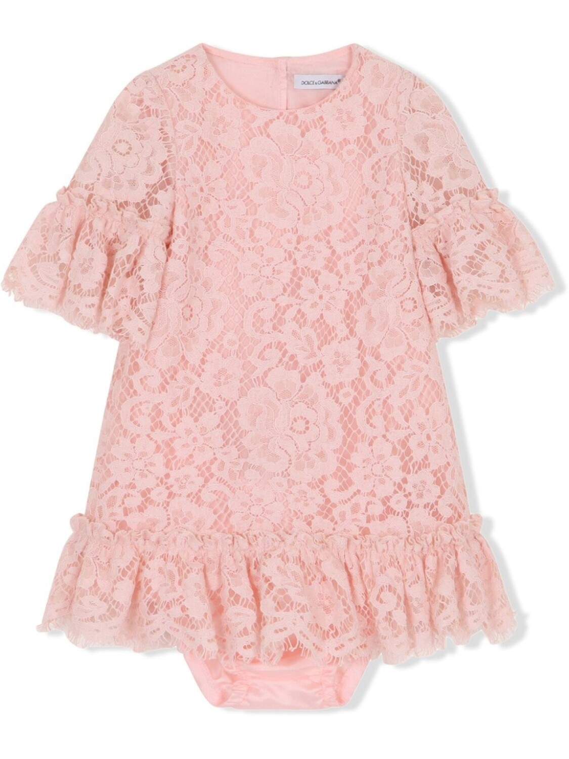

Dolce & Gabbana платье с оборками, розовый