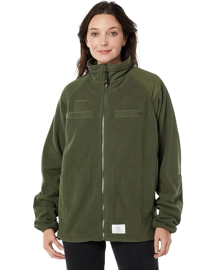 

Куртка Alpha Industries Full Zip Fleece Jacket, темно-зеленый
