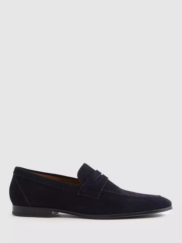 

Лоферы Reiss Bray Suede, темно-синий