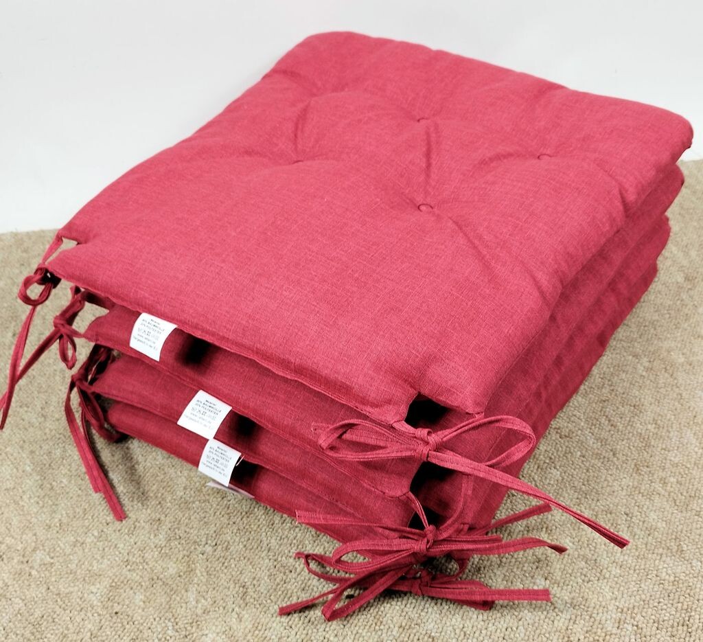 

Подушка на сиденье Rattani, подушка на кресло Marina "трапеция" цвет красный комплект 4 шт.