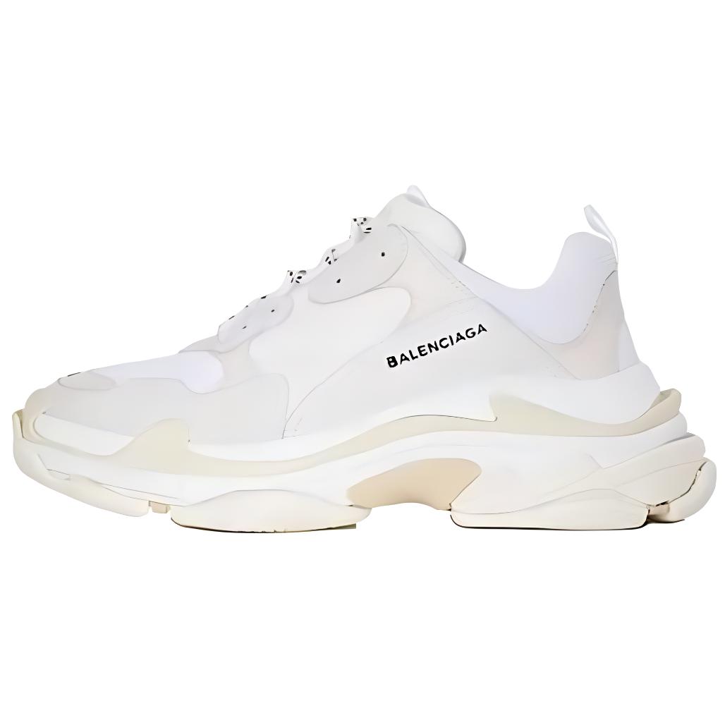 Тройные S низкие повседневные туфли женские белые Balenciaga