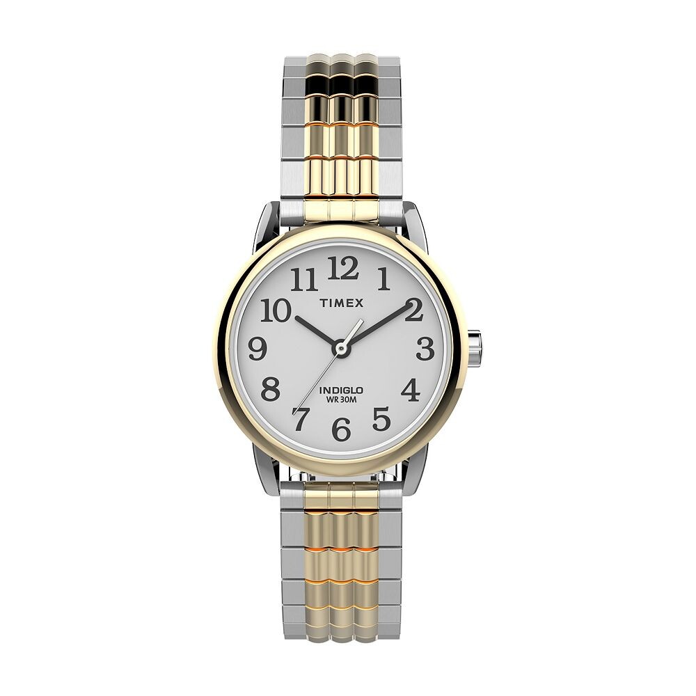 

Женские часы Timex Easy Reader Perfect Fit с двухцветным расширительным ремешком — TW2V05900JT, цвет Silver Gold