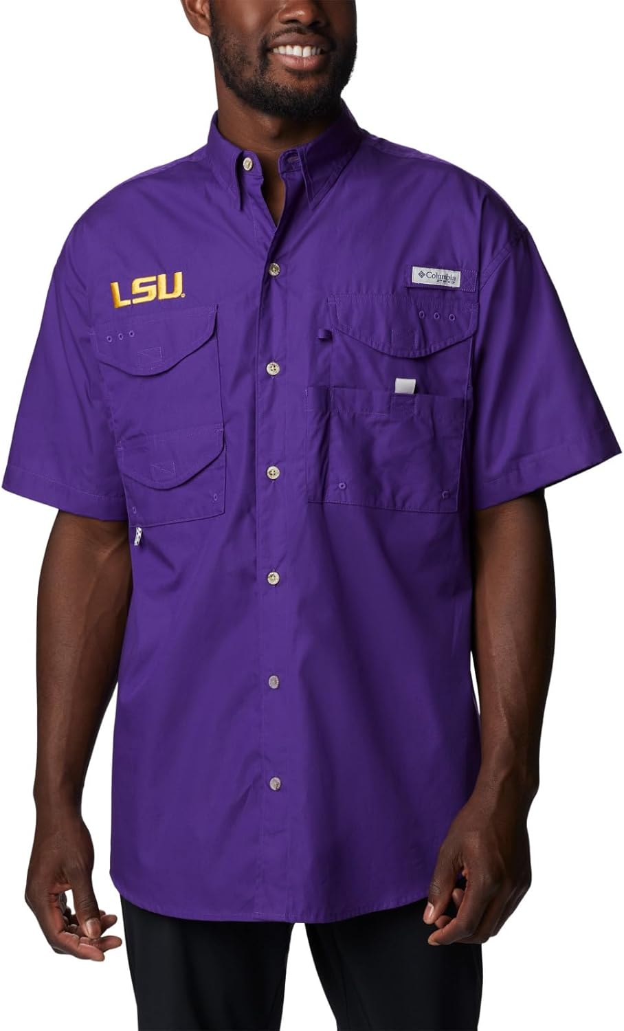 

Columbia мужская рубашка CLG Bonehead Team с коротким рукавом, Lsu - Vivid Purple