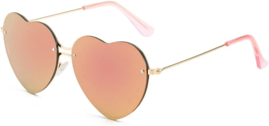 

Женские солнцезащитные очки MUTYNE Fashion Tint Heart с прозрачными линзами цвета «конфетный океан», без оправы, защита от ультрафиолета UV400, Pink Mirror