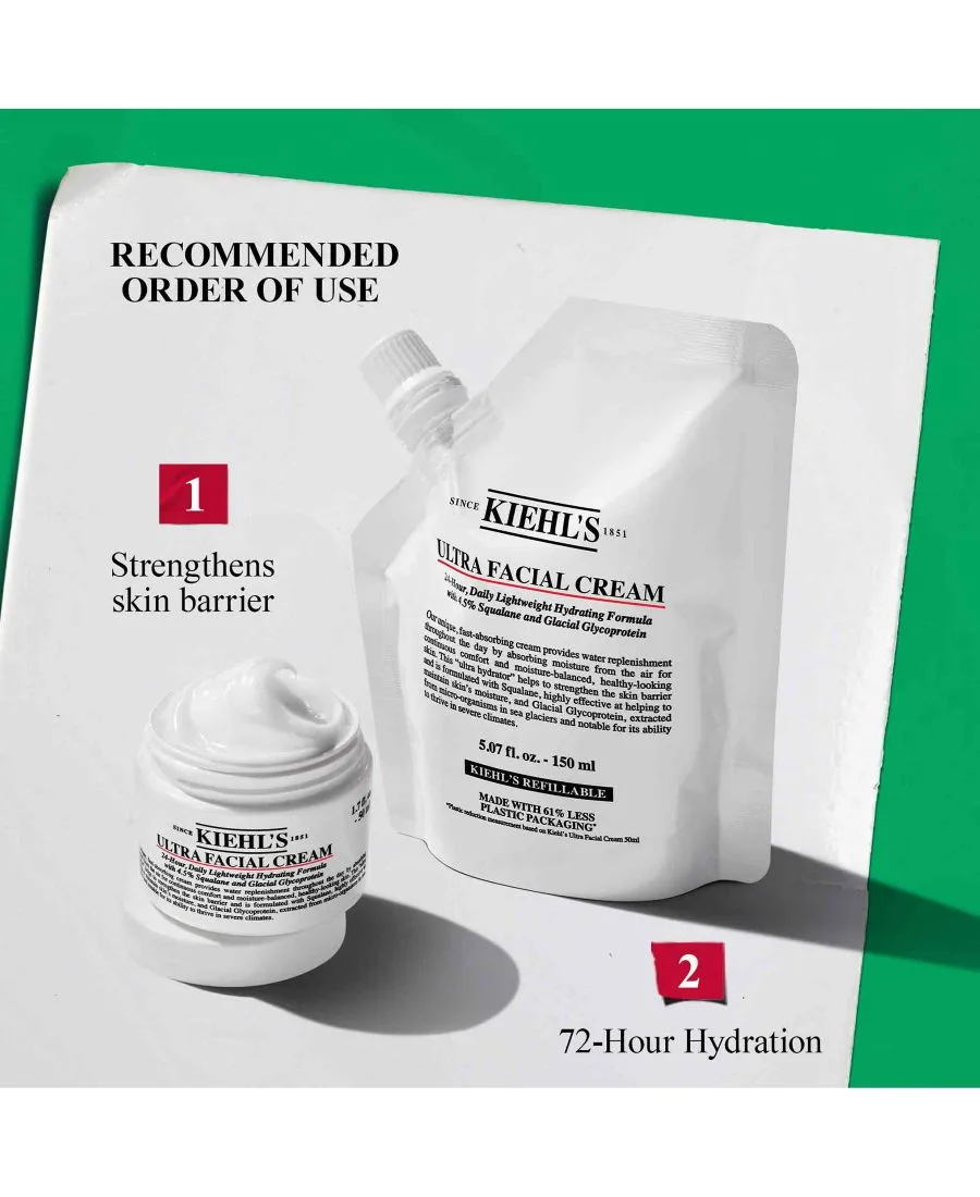 Kiehl's Since 1851 Набор из 2 средств: увлажняющий крем для лица Ultra и сменный блок — фото 3