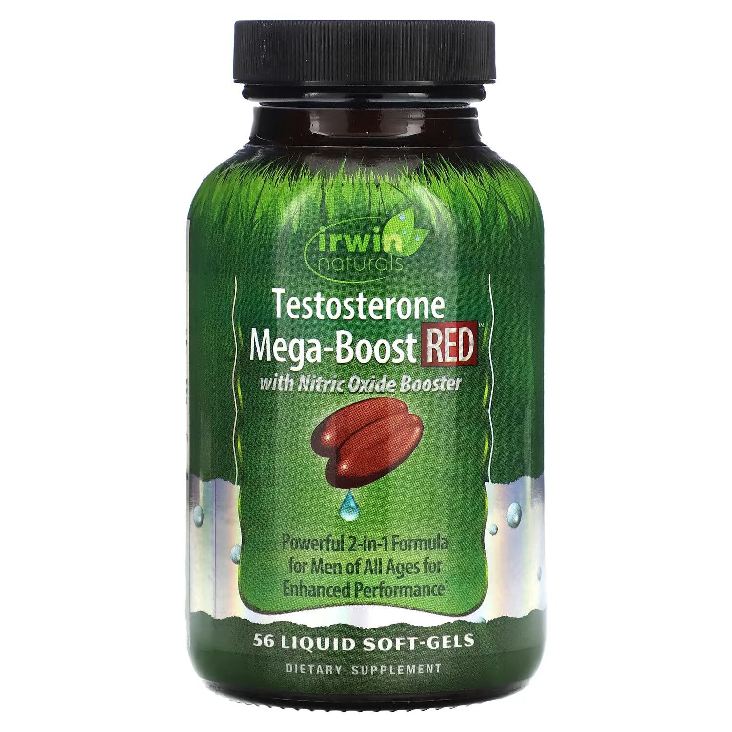 

Тестостерон Irwin Naturals Mega-Boost Red, 56 жидких мягких таблеток