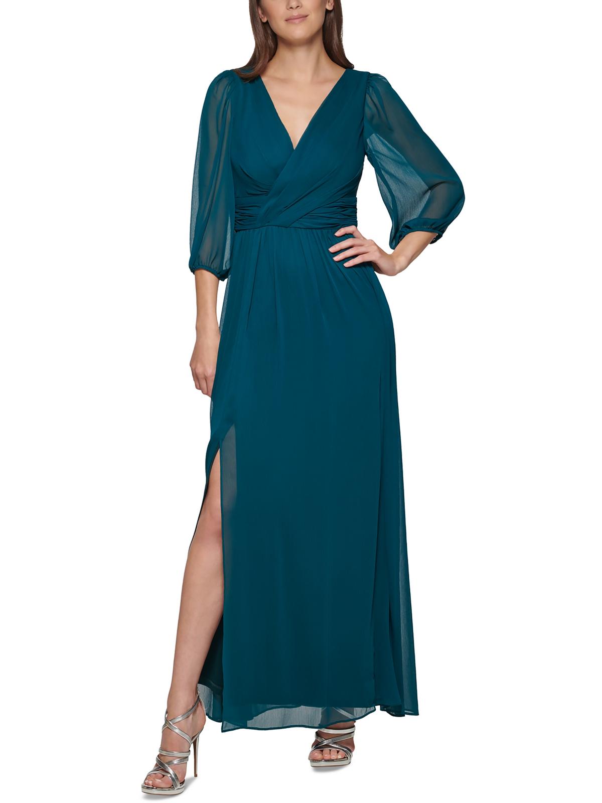 

Женское шифоновое длинное вечернее платье DKNY