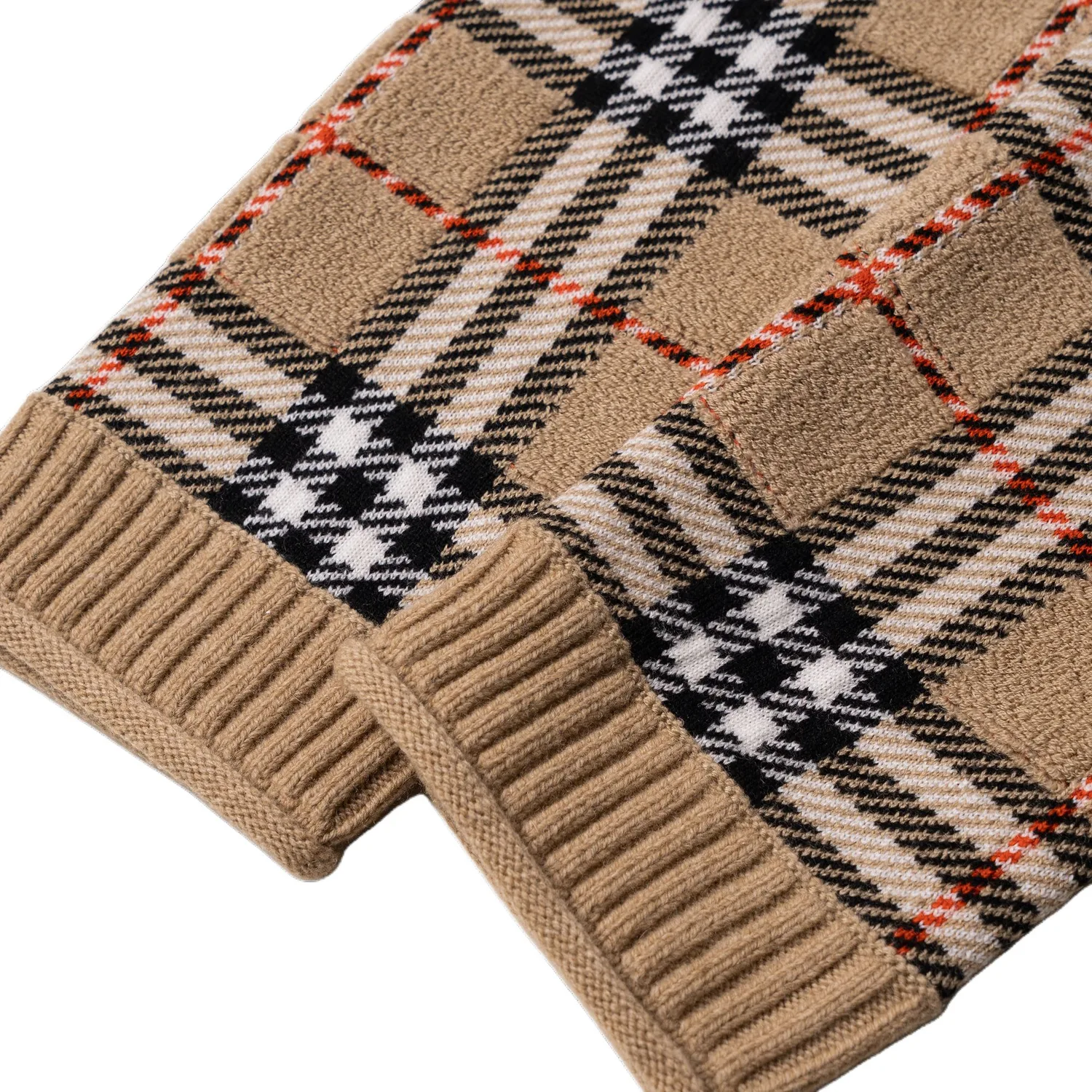 Детский свитер с круглым вырезом Burberry, бежевый — фото 3