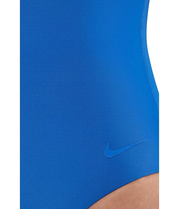 Купальник слитный Hydralock Luxe V-neck Nike, Blue Crystal — фото 4