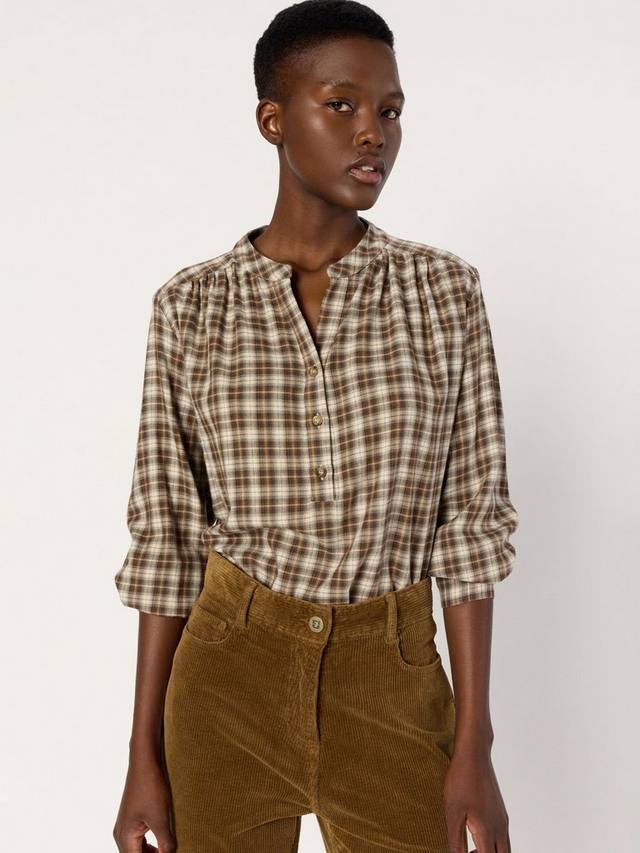 

Топ в клетку Aline Gerard Darel, Brown/Multi