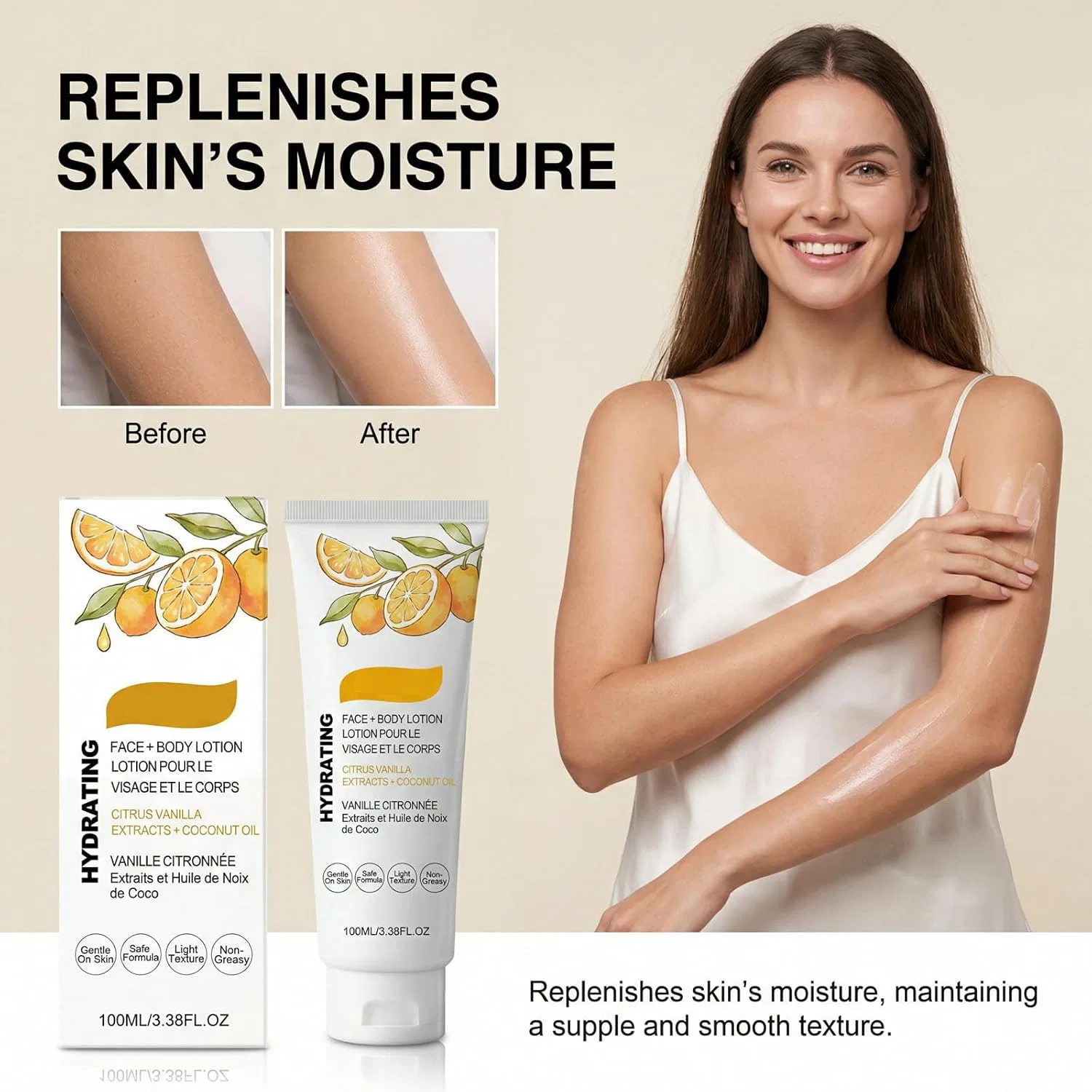 Увлажняющий лосьон для лица и тела Naturals, 3 x 100 мл Radiantre, 3Pc — фото 2