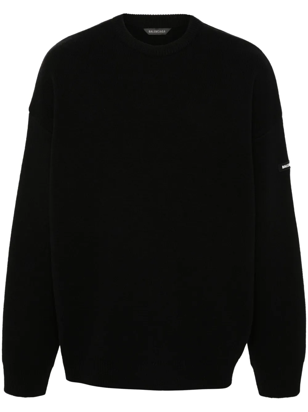 

Свитер с нашивкой-логотипом BALENCIAGA, черный