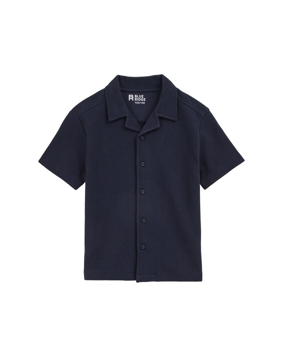 

Рубашка на пуговицах классического кроя WE Fashion, морской синий