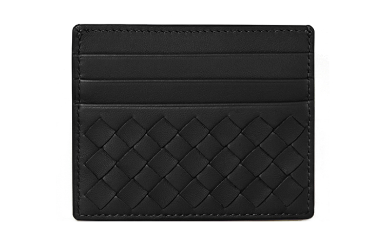

Bottega Veneta Кардхолдер из овчины для мужчин, черный