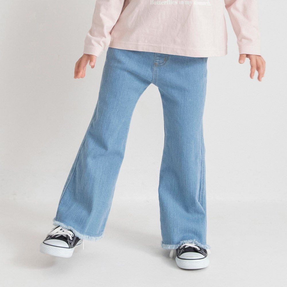 Расклешенные джинсы с бахромой по низу Branshes, blue