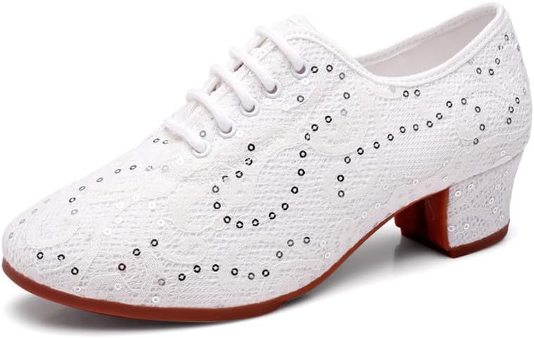 

Женские танцевальные туфли TINRYMX для бальных танцев, стандартные, современные, для обучения и выступлений, латина, сальса, модель LHD2801, белый