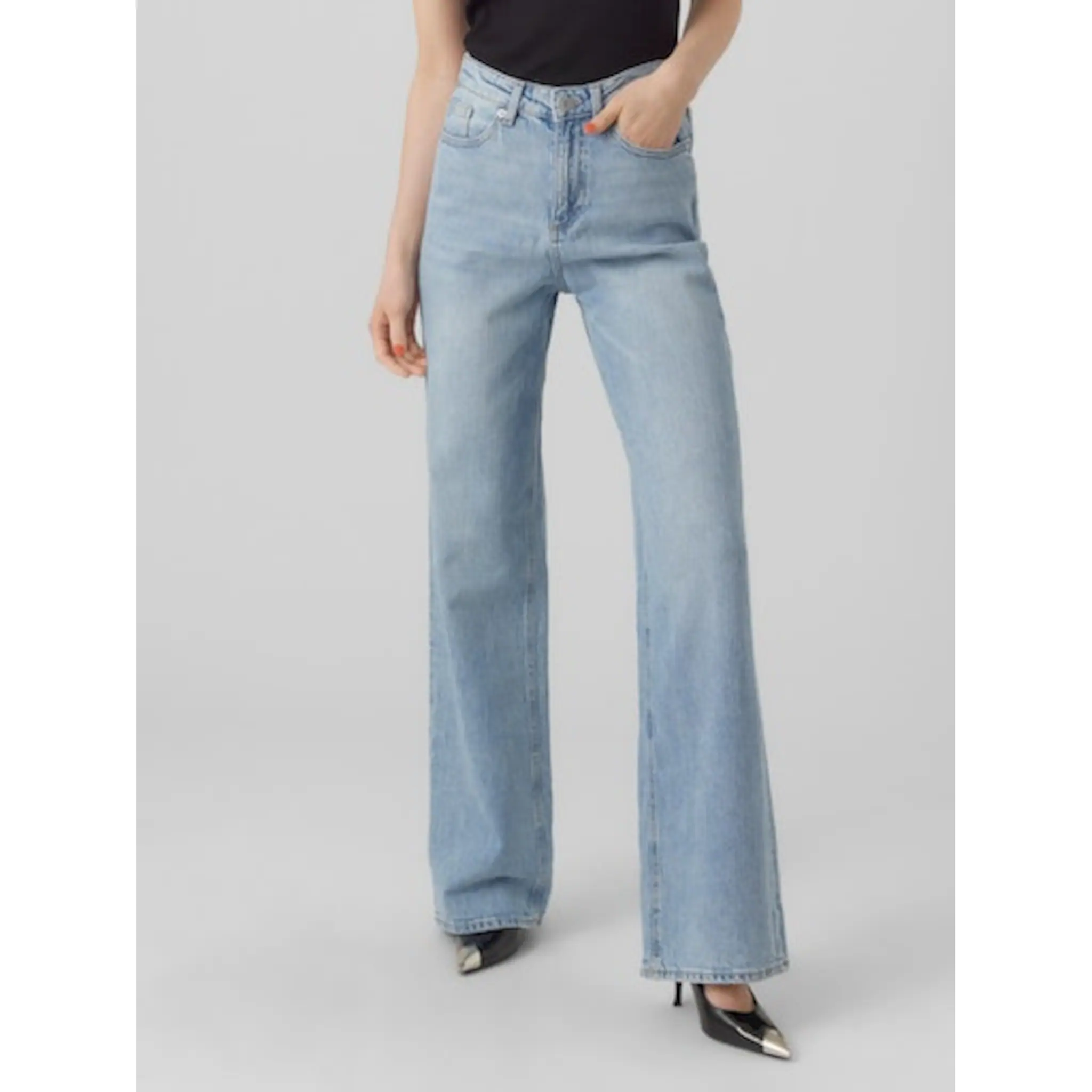 

Прямые джинсы Vero Moda "VMTESSA HR STRAIGHT JEANS RA339 GA NOOS", голубой