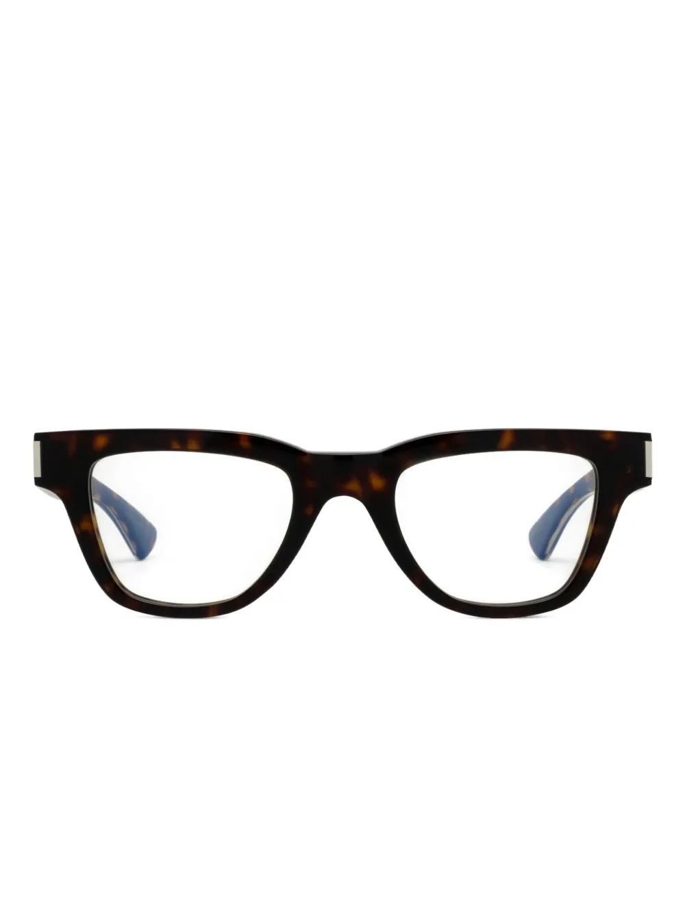 

Очки в круглой оправе черепаховой расцветки Saint Laurent Eyewear, коричневый