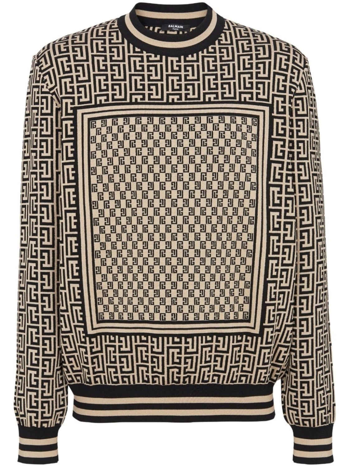 

Balmain джемпер с монограммой, коричневый