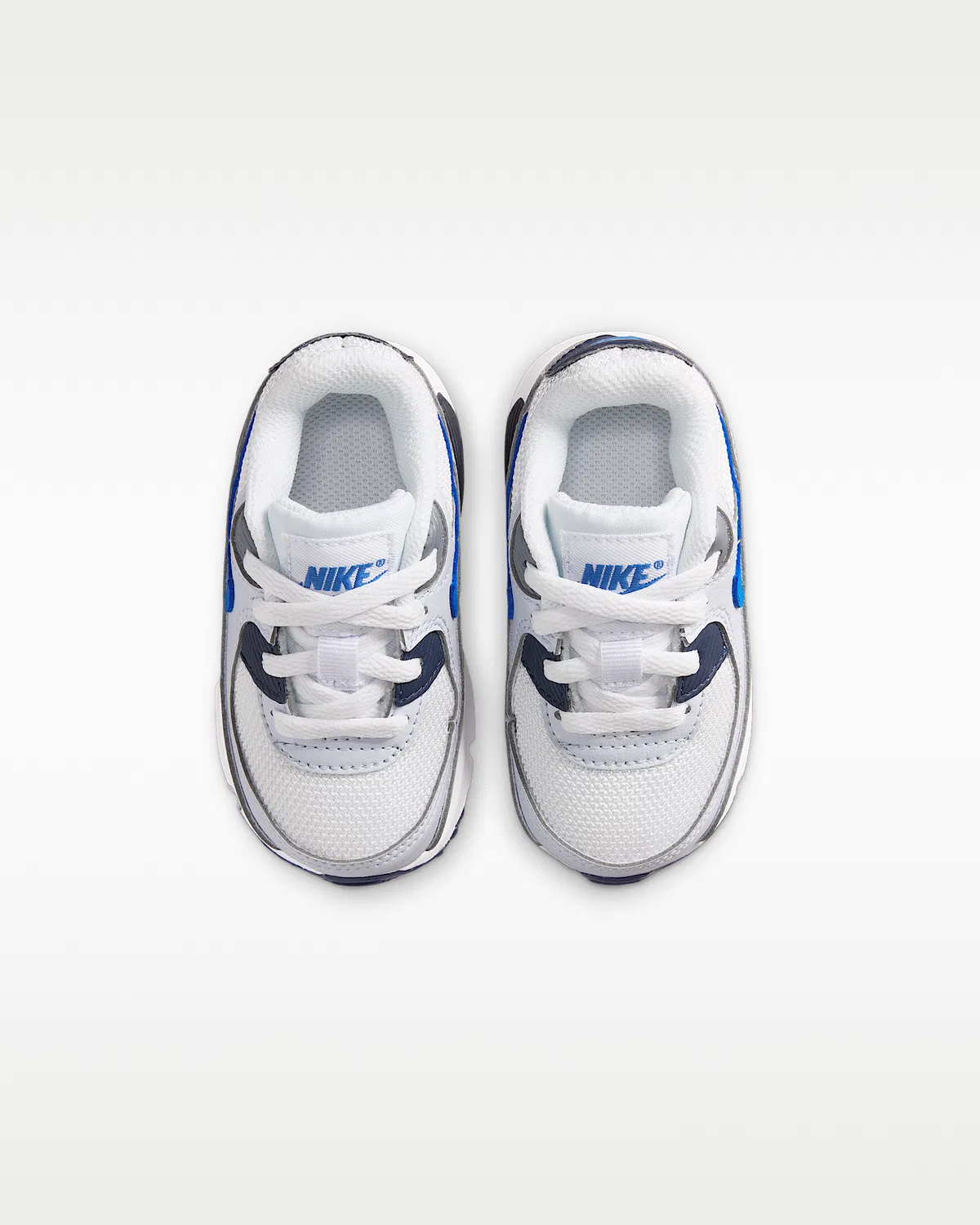 Детские кроссовки Nike Air Max 90, White/Midnight Navy/Football Grey/Blue Crystal — фото 4