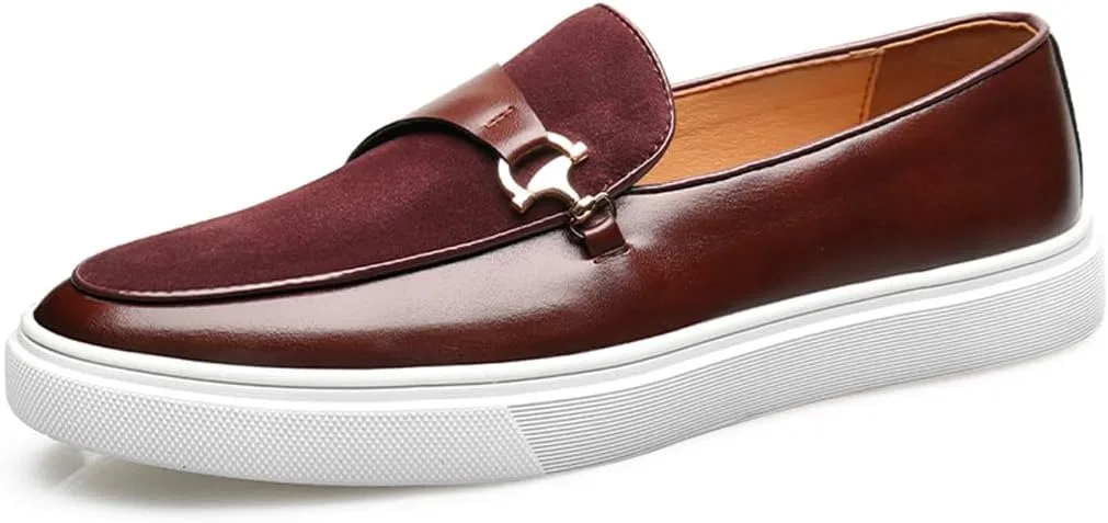 Лоферы мужские с логотипом Horsebit, бренд British Style, модель Driving Moccasins, коричневый SJIUTLYUE