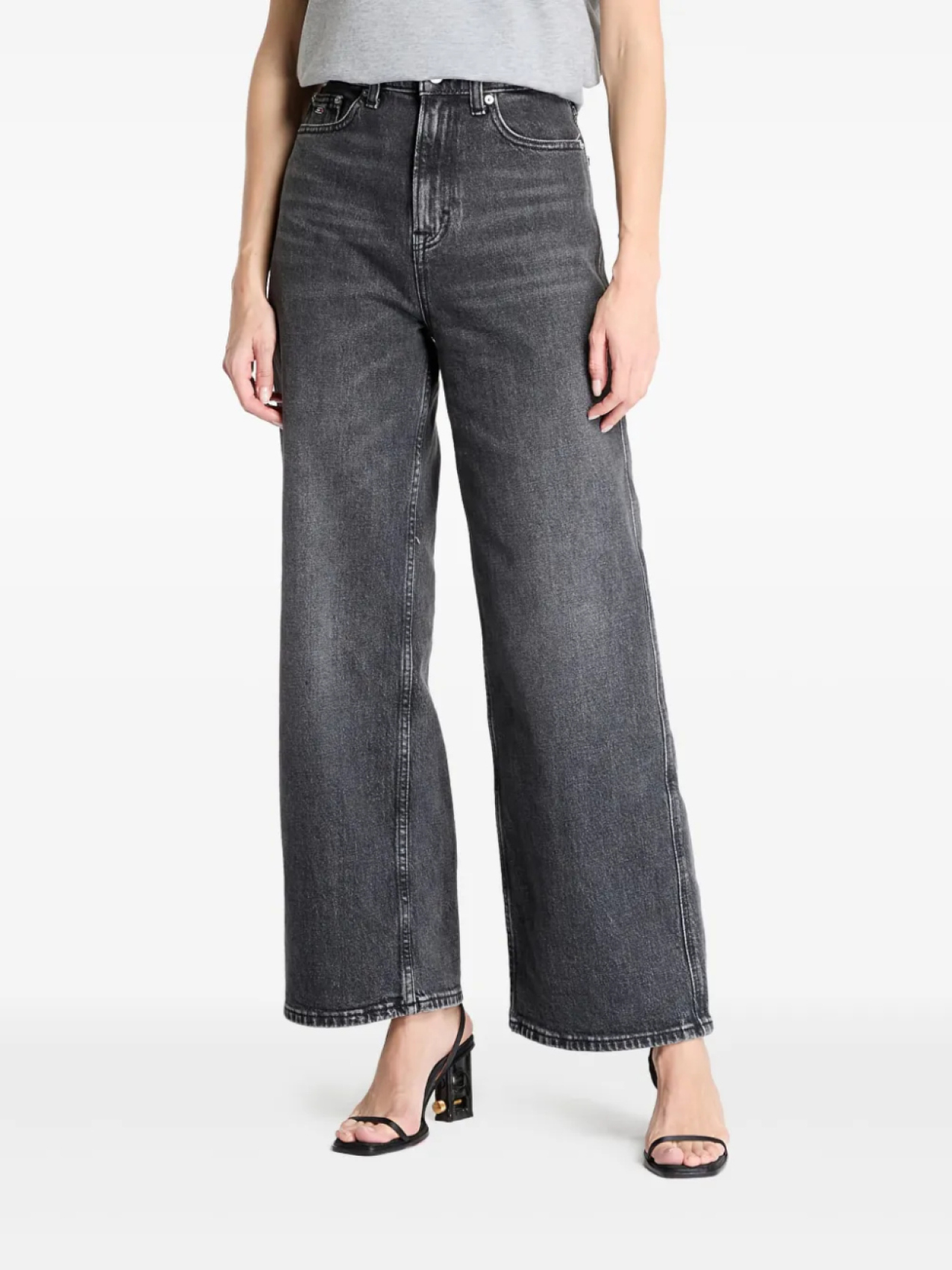 

Tommy Jeans широкие джинсы Claire с завышенной талией, черный