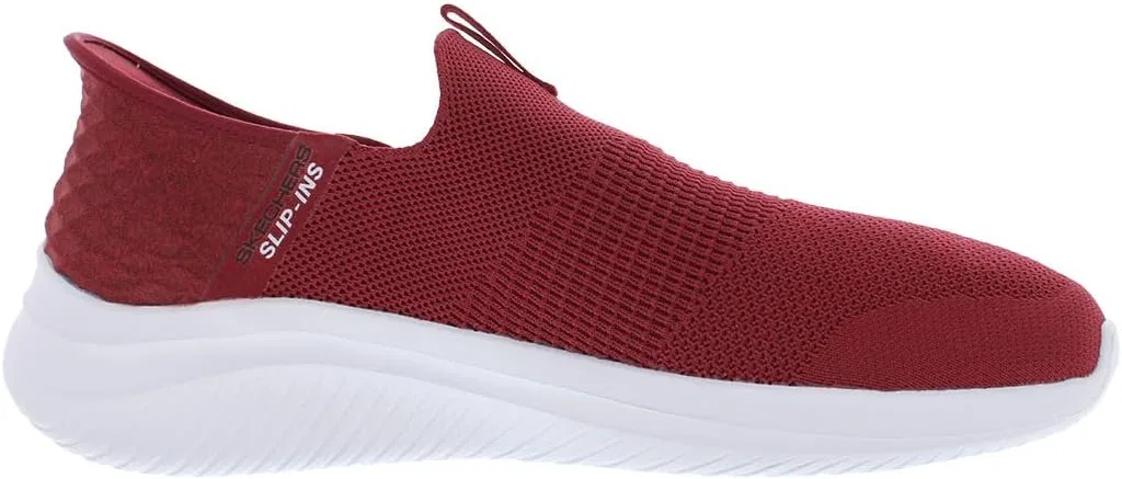 Мужские спортивные кроссовки Skechers Ultra Flex 3.0 Smooth Step, 2-Burgundy Knit Trim — фото 2