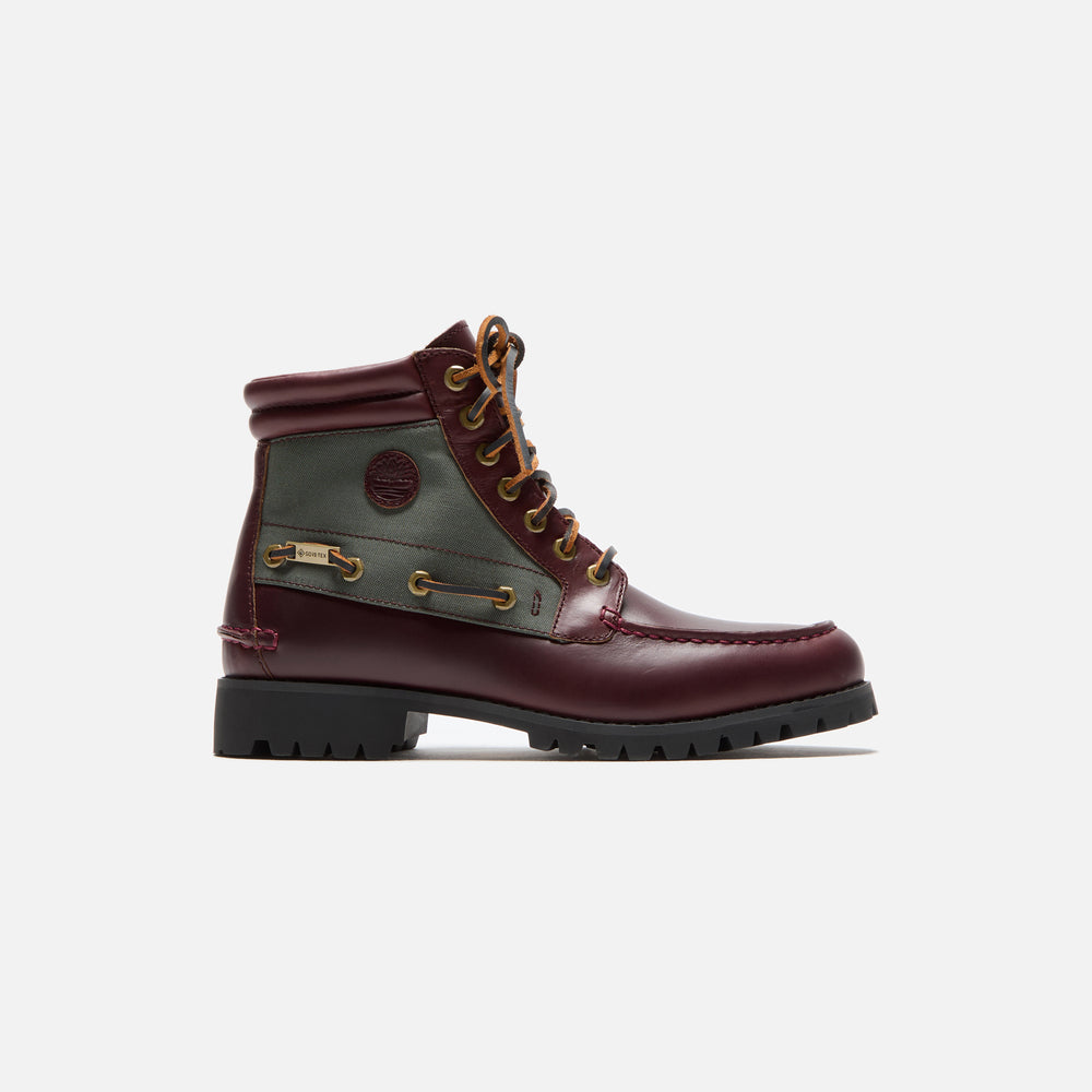

Ботинки Timberland Britton Road 7-Eye Moc-Toe Lug Boot, цвет Dark Red Full Grain
