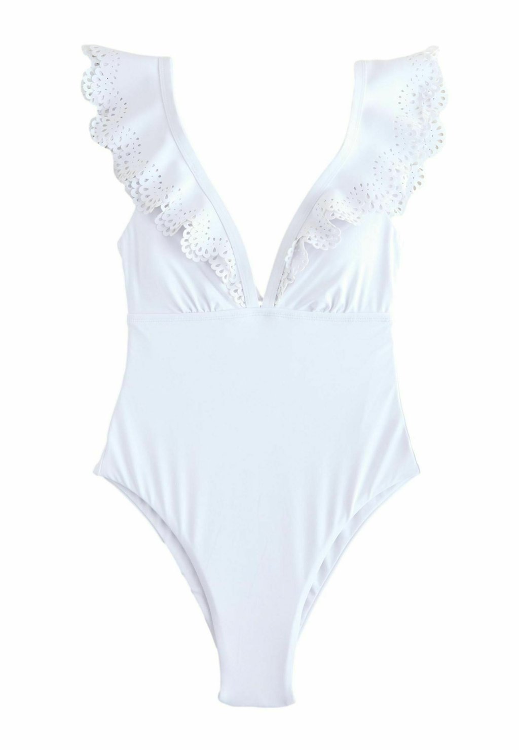 

Купальник REGULAR FIT - PLUNGE FRILL LASER CUT TUMMY CONTROL Next, белый