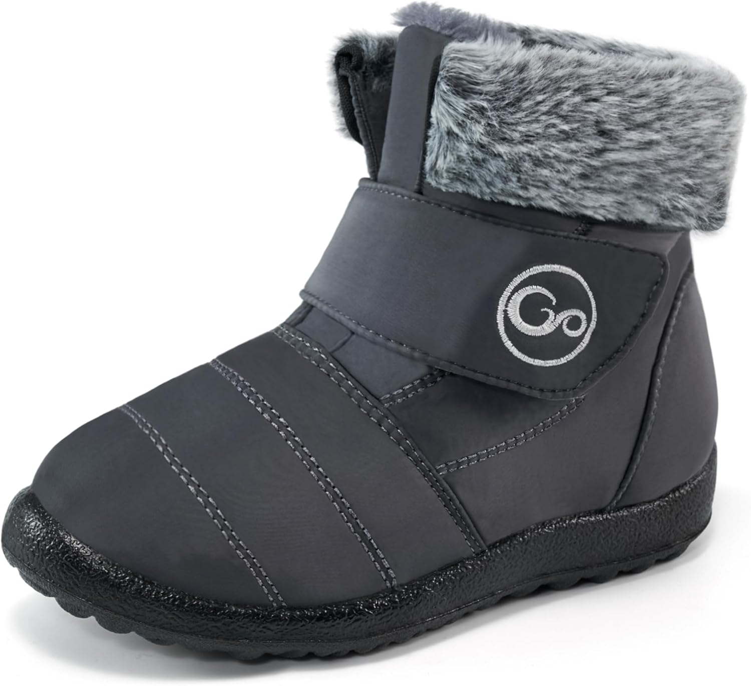 

Зимние сапожки FUDYNMALC для девочек и мальчиков - удобная и теплая зимняя обувь для малышей, водонепроницаемые легкие детские ботиночки для прогулок на улице, Grey